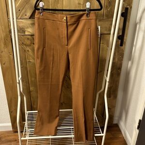 Veronica Beard Arte Pant, Slit Hem, Dark Ochre, new, no tags, size 10